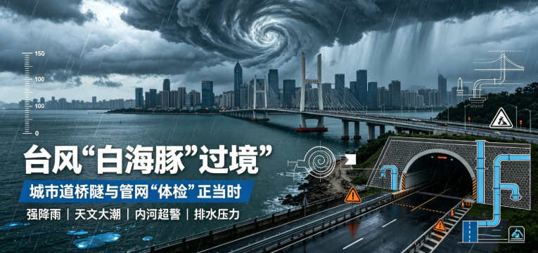 台风“白海豚”过境，城市道桥隧管网“内伤排查”刻不容缓
